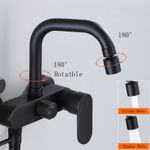 Casa si Gradina - Sanitare - Chiuveta bucatarie si accesorii - Baterii bucatarie - Baterie chiuveta bucatarie, Blackswan, Tip M202, cu doua moduri, model negru mat, dimensiune 16.5 cm - Infinity.ro