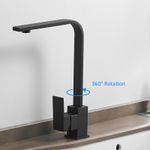 Casa si Gradina - Sanitare - Chiuveta bucatarie si accesorii - Baterii bucatarie - Baterie chiuveta bucatarie, Blackswan, Tip M194, model negru mat, dimensiune 33.6 cm - Infinity.ro
