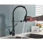 Casa si Gradina - Sanitare - Chiuveta bucatarie si accesorii - Baterii bucatarie - Baterie chiuveta bucatarie, Blackswan, Tip M107 cu 2 moduri, model negru cu puncte albe, dimensiune 44 cm - Infinity.ro