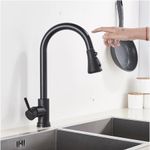 Casa si Gradina - Sanitare - Chiuveta bucatarie si accesorii - Baterii bucatarie - Baterie chiuveta bucatarie, Blackswan, Tip M82 cu senzor si 3 moduri, model negru mat, dimensiune 42 cm - Infinity.ro