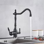 Casa si Gradina - Sanitare - Chiuveta bucatarie si accesorii - Baterii bucatarie - Baterie chiuveta bucatarie/ baie, Blackswan, Tip M71, model negru mat, dimensiune 34 cm - Infinity.ro