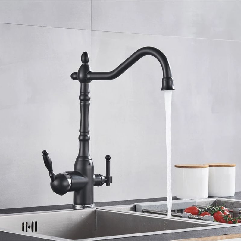 Casa si Gradina - Sanitare - Chiuveta bucatarie si accesorii - Baterii bucatarie - Baterie chiuveta bucatarie/ baie, Blackswan, Tip M71, model negru mat, dimensiune 34 cm - Infinity.ro