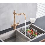 Casa si Gradina - Sanitare - Chiuveta bucatarie si accesorii - Baterii bucatarie - Baterie chiuveta bucatarie/ baie, Blackswan, Tip M72, model bronz, dimensiune 34 cm - Infinity.ro