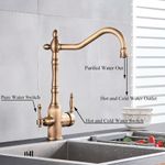 Casa si Gradina - Sanitare - Chiuveta bucatarie si accesorii - Baterii bucatarie - Baterie chiuveta bucatarie/ baie, Blackswan, Tip M72, model bronz, dimensiune 34 cm - Infinity.ro