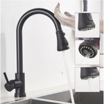 Casa si Gradina - Sanitare - Chiuveta bucatarie si accesorii - Baterii bucatarie - Baterie chiuveta bucatarie, Blackswan, Tip M82 cu senzor si 3 moduri, model negru mat, dimensiune 42 cm - Infinity.ro