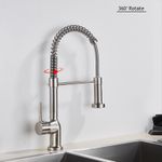 Casa si Gradina - Sanitare - Chiuveta bucatarie si accesorii - Baterii bucatarie - Baterie chiuveta bucatarie, Blackswan, Tip M158, 2 moduri, model nichel mat, dimensiune 45 cm - Infinity.ro