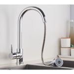Casa si Gradina - Sanitare - Chiuveta bucatarie si accesorii - Baterii bucatarie - Baterie chiuveta bucatarie, Blackswan, Tip M76 cu 2 moduri, model crom, dimensiune 38 cm - Infinity.ro