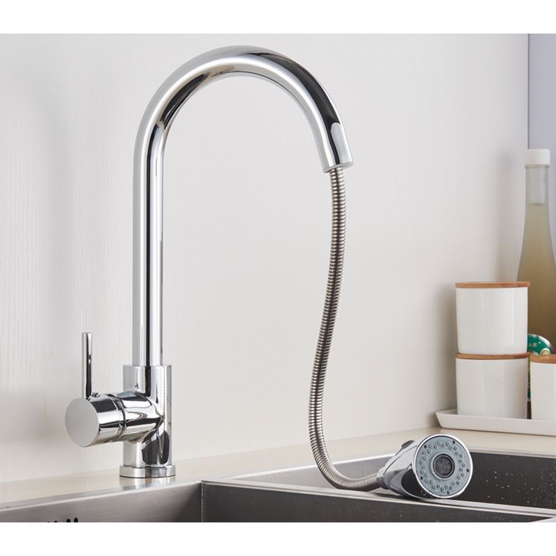 Casa si Gradina - Sanitare - Chiuveta bucatarie si accesorii - Baterii bucatarie - Baterie chiuveta bucatarie, Blackswan, Tip M76 cu 2 moduri, model crom, dimensiune 38 cm - Infinity.ro