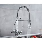 Casa si Gradina - Sanitare - Chiuveta bucatarie si accesorii - Baterii bucatarie - Baterie chiuveta bucatarie, Blackswan, Tip M98 cu iesire pentru apa purificata si 2 moduri, model crom, dimensiune 45 cm - Infinity.ro