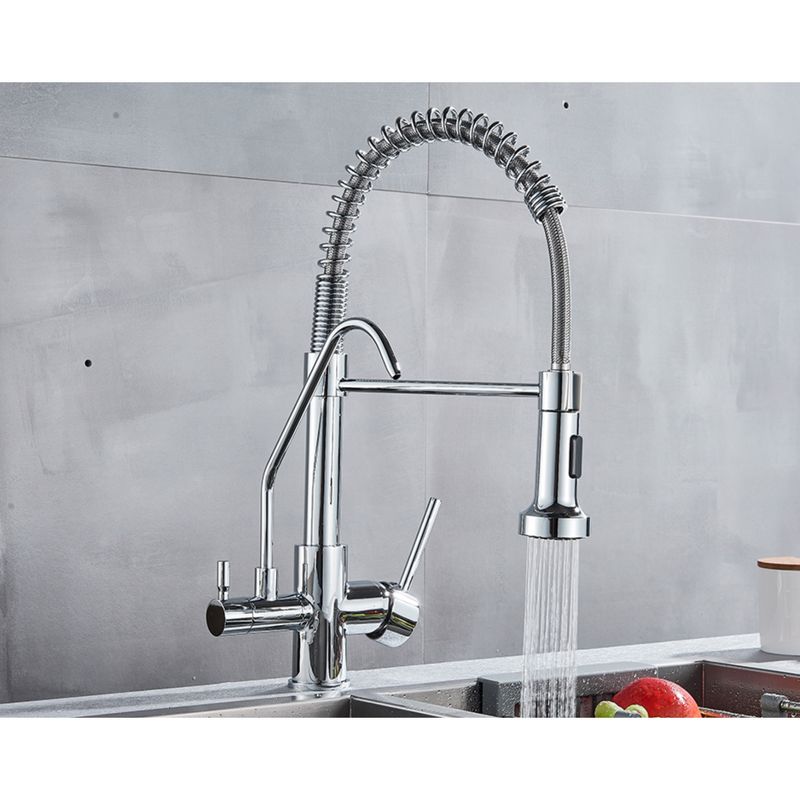 Casa si Gradina - Sanitare - Chiuveta bucatarie si accesorii - Baterii bucatarie - Baterie chiuveta bucatarie, Blackswan, Tip M98 cu iesire pentru apa purificata si 2 moduri, model crom, dimensiune 45 cm - Infinity.ro