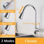 Casa si Gradina - Sanitare - Chiuveta bucatarie si accesorii - Baterii bucatarie - Baterie chiuveta bucatarie, Blackswan, Tip M76 cu 2 moduri, model crom, dimensiune 38 cm - Infinity.ro
