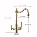 Casa si Gradina - Sanitare - Chiuveta bucatarie si accesorii - Baterii bucatarie - Baterie chiuveta bucatarie/ baie, Blackswan, Tip M72, model bronz, dimensiune 34 cm - Infinity.ro