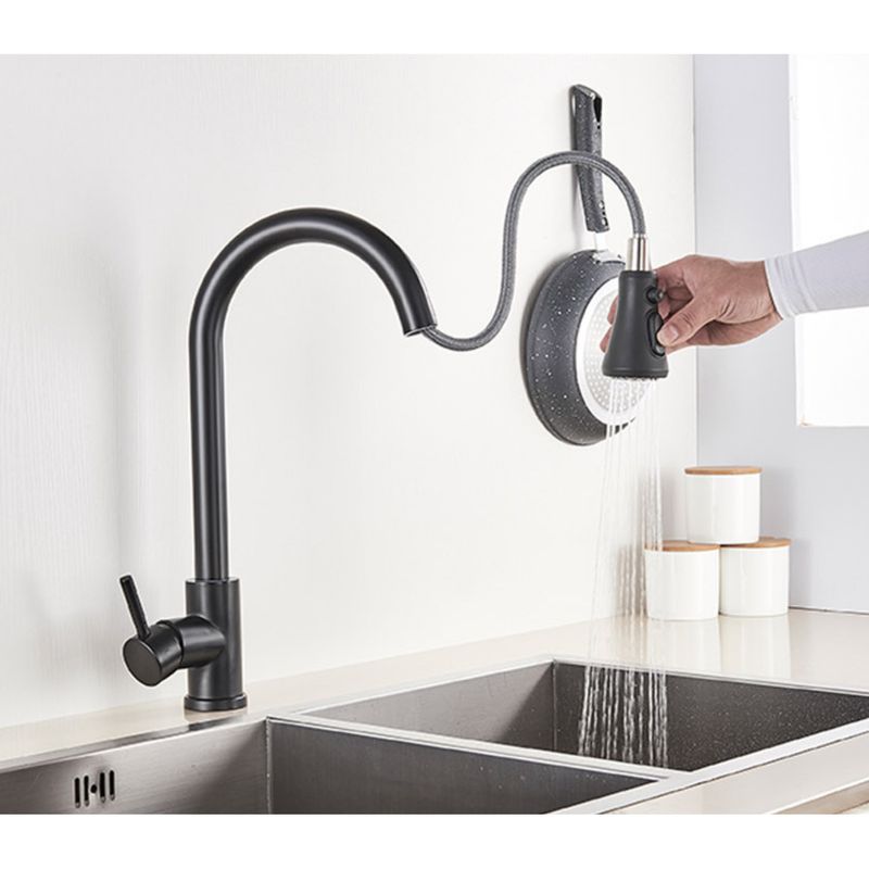 Casa si Gradina - Sanitare - Chiuveta bucatarie si accesorii - Baterii bucatarie - Baterie chiuveta bucatarie, Blackswan, Tip M82 cu senzor si 3 moduri, model negru mat, dimensiune 42 cm - Infinity.ro