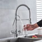 Casa si Gradina - Sanitare - Chiuveta bucatarie si accesorii - Baterii bucatarie - Baterie chiuveta bucatarie, Blackswan, Tip M98 cu iesire pentru apa purificata si 2 moduri, model crom, dimensiune 45 cm - Infinity.ro