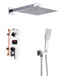 Casa si Gradina - Sanitare - Lavoar baie si accesorii - Baterii sanitare - Set baterie dus, Blackswan, Tip M179, model crom, cu 2 cai si dus SPA, dimensiune 25 cm - Infinity.ro