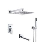 Casa si Gradina - Sanitare - Lavoar baie si accesorii - Baterii sanitare - Set baterie dus, Blackswan, Tip M73.31, model crom lucios, dimensiune 40x40 cm - Infinity.ro