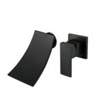 Casa si Gradina - Sanitare - Lavoar baie si accesorii - Baterii sanitare - Set baterii cada si chiuveta, Blackswan, Tip M3, model negru mat, dimensiune 18 cm - Infinity.ro