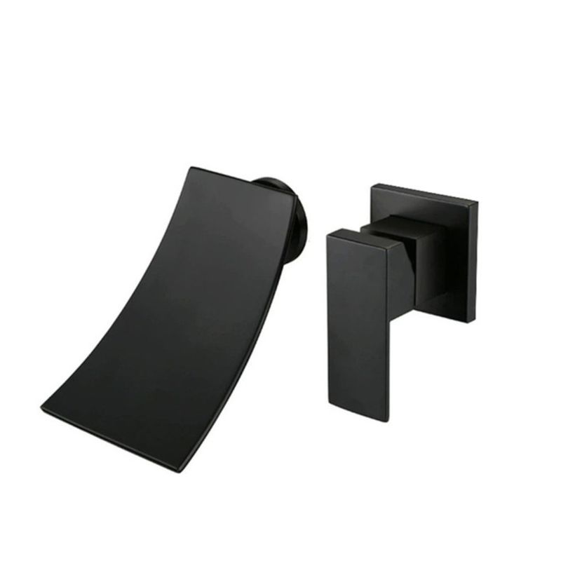 Casa si Gradina - Sanitare - Lavoar baie si accesorii - Baterii sanitare - Set baterii cada si chiuveta, Blackswan, Tip M3, model negru mat, dimensiune 18 cm - Infinity.ro