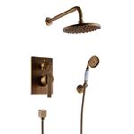 Casa si Gradina - Sanitare - Lavoar baie si accesorii - Baterii sanitare - Set baterie dus, Blackswan, Tip M40.1, model bronz antichizat, dimensiune 20 cm - Infinity.ro