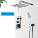 Casa si Gradina - Sanitare - Lavoar baie si accesorii - Baterii sanitare - Set baterie dus, Blackswan, Tip M179, model crom, cu 2 cai si dus SPA, dimensiune 25 cm - Infinity.ro