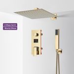 Casa si Gradina - Sanitare - Lavoar baie si accesorii - Baterii sanitare - Set baterie dus, Blackswan, Tip M60.9, model auriu lucios, dimensiune 20 cm - Infinity.ro