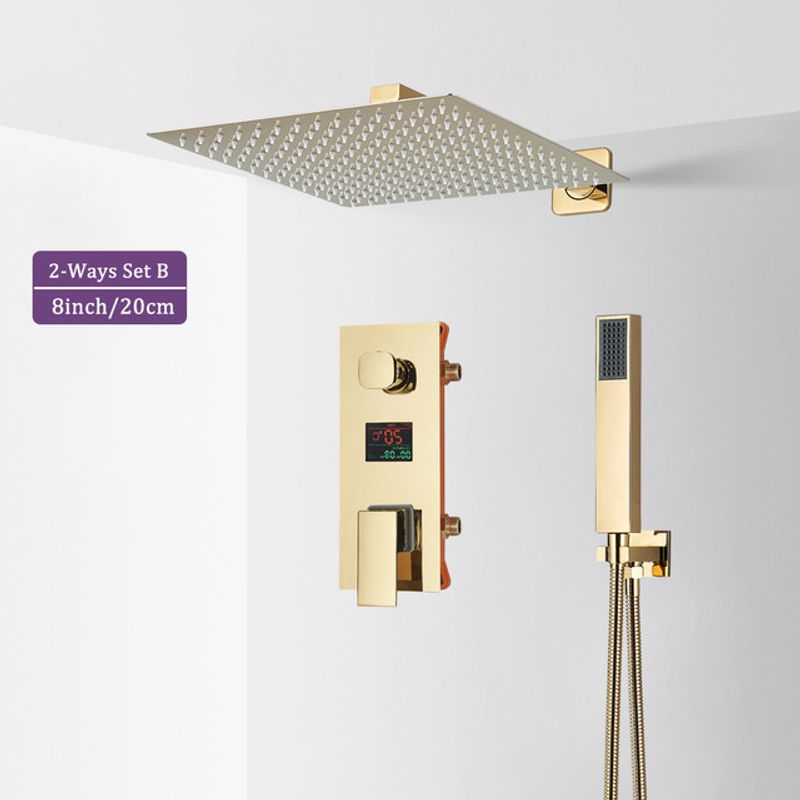 Casa si Gradina - Sanitare - Lavoar baie si accesorii - Baterii sanitare - Set baterie dus, Blackswan, Tip M60.9, model auriu lucios, dimensiune 20 cm - Infinity.ro