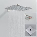 Casa si Gradina - Sanitare - Lavoar baie si accesorii - Baterii sanitare - Set baterie dus, Blackswan, Tip M252, model nichel mat, cu 3 cai si pipa tip cascada, dimensiune 40 cm - Infinity.ro