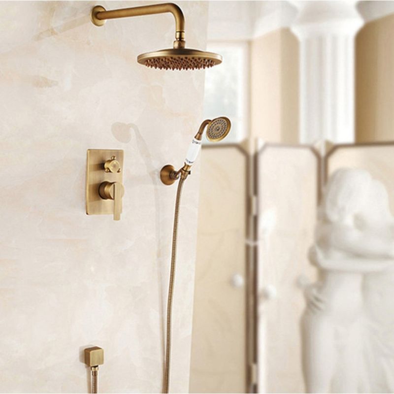 Casa si Gradina - Sanitare - Lavoar baie si accesorii - Baterii sanitare - Set baterie dus, Blackswan, Tip M40.1, model bronz antichizat, dimensiune 20 cm - Infinity.ro