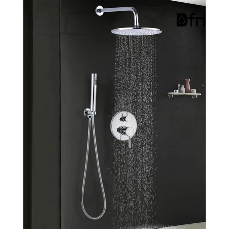 Casa si Gradina - Sanitare - Lavoar baie si accesorii - Baterii sanitare - Set baterie dus, Blackswan, Tip M70.1 LED, model crom lucios, dimensiune 20 cm - Infinity.ro