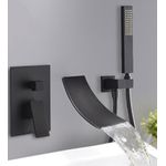 Casa si Gradina - Sanitare - Lavoar baie si accesorii - Baterii sanitare - Set baterii cada si chiuveta, Blackswan, Tip M3, model negru mat, dimensiune 18 cm - Infinity.ro