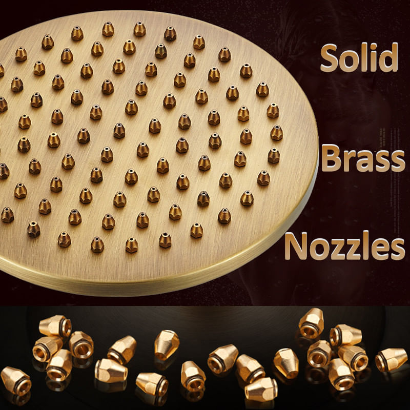 Casa si Gradina - Sanitare - Lavoar baie si accesorii - Baterii sanitare - Set baterie dus, Blackswan, Tip M40.1, model bronz antichizat, dimensiune 20 cm - Infinity.ro