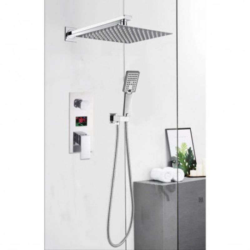Casa si Gradina - Sanitare - Lavoar baie si accesorii - Baterii sanitare - Set baterie dus, Blackswan, Tip M179, model crom, cu 2 cai si dus SPA, dimensiune 25 cm - Infinity.ro