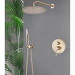Casa si Gradina - Sanitare - Lavoar baie si accesorii - Baterii sanitare - Set baterie dus, Blackswan, Tip M69.2, model auriu mat, dimensiune 25 cm - Infinity.ro