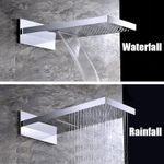 Casa si Gradina - Sanitare - Lavoar baie si accesorii - Baterii sanitare - Set baterie dus, Blackswan, Tip M197, model crom, cu termostat si cap de dus cu 2 moduri, dimensiune 55 cm - Infinity.ro