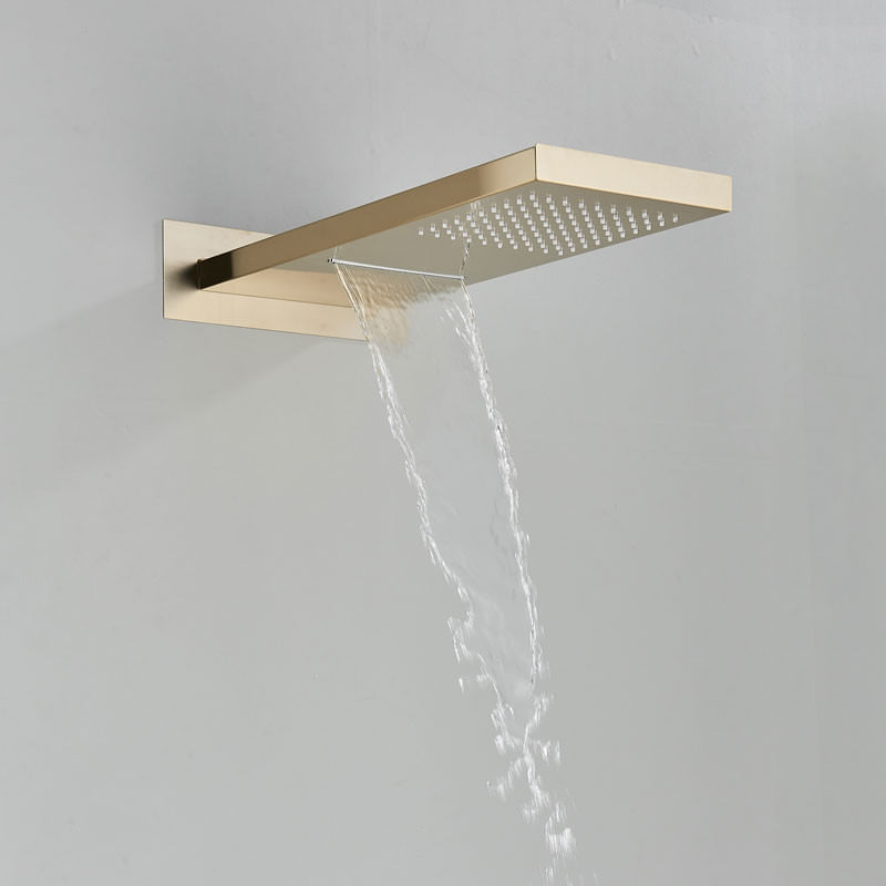 Casa si Gradina - Sanitare - Lavoar baie si accesorii - Baterii sanitare - Set baterie dus, Blackswan, Tip M11.8, model auriu mat, dimensiune 55 cm - Infinity.ro