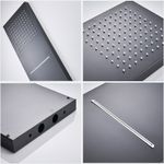 Casa si Gradina - Sanitare - Lavoar baie si accesorii - Baterii sanitare - Set baterie dus cu masaj, Blackswan, Tip M73.32, model negru mat, dimensiune 52 cm - Infinity.ro