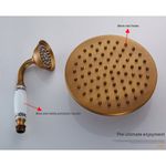Casa si Gradina - Sanitare - Lavoar baie si accesorii - Baterii sanitare - Set baterie dus, Blackswan, Tip M40.1, model bronz antichizat, dimensiune 20 cm - Infinity.ro