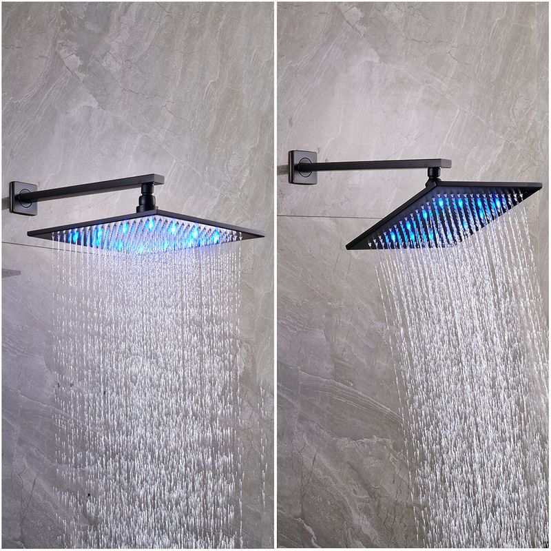 Casa si Gradina - Sanitare - Lavoar baie si accesorii - Baterii sanitare - Set baterie dus, Blackswan, Tip M3.6 LED, model negru antichizat, dimensiune 40 cm - Infinity.ro