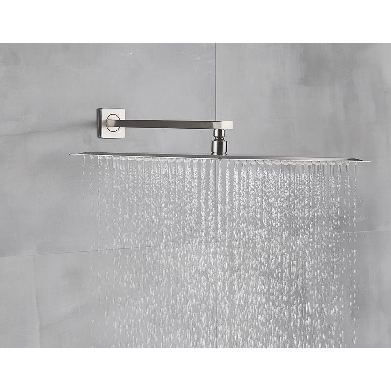 Casa si Gradina - Sanitare - Lavoar baie si accesorii - Baterii sanitare - Set baterie dus, Blackswan, Tip M252, model nichel mat, cu 3 cai si pipa tip cascada, dimensiune 40 cm - Infinity.ro