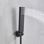 Casa si Gradina - Sanitare - Lavoar baie si accesorii - Baterii sanitare - Set baterie cada si baterie chiuveta, Blackswan, Tip M53, model negru mat, dimensiune 20 cm - Infinity.ro
