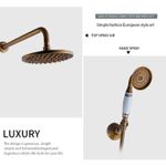 Casa si Gradina - Sanitare - Lavoar baie si accesorii - Baterii sanitare - Set baterie dus, Blackswan, Tip M40.1, model bronz antichizat, dimensiune 20 cm - Infinity.ro