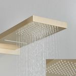 Casa si Gradina - Sanitare - Lavoar baie si accesorii - Baterii sanitare - Set baterie dus, Blackswan, Tip M11.8, model auriu mat, dimensiune 55 cm - Infinity.ro