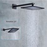 Casa si Gradina - Sanitare - Lavoar baie si accesorii - Baterii sanitare - Set baterie dus, Blackswan, Tip M73.36, model negru antichizat, dimensiune 25 cm - Infinity.ro