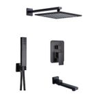 Casa si Gradina - Sanitare - Lavoar baie si accesorii - Baterii sanitare - Set baterie dus, Blackswan, Tip M73.40, model negru antichizat, dimensiune 20 cm - Infinity.ro