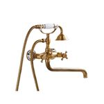 Casa si Gradina - Sanitare - Lavoar baie si accesorii - Baterii sanitare - Set baterie cada si chiuveta, Blackswan, Tip M40.4, model bronz antichizat, dimensiune 30 cm - Infinity.ro