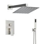 Casa si Gradina - Sanitare - Lavoar baie si accesorii - Baterii sanitare - Set baterie dus, Blackswan, Tip M186, model nichel, cu 2 cai, dimensiune 30 cm - Infinity.ro