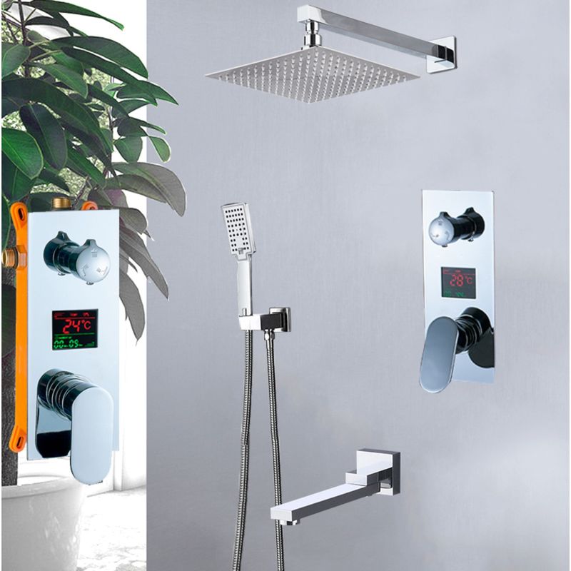 Casa si Gradina - Sanitare - Lavoar baie si accesorii - Baterii sanitare - Set baterie dus, Blackswan, Tip M73.54 Smart, model crom, dimensiune 40 cm - Infinity.ro