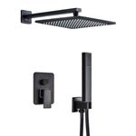 Casa si Gradina - Sanitare - Lavoar baie si accesorii - Baterii sanitare - Set baterie dus, Blackswan, Tip M73.35, model negru antichizat, dimensiune 20 cm - Infinity.ro
