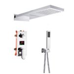 Casa si Gradina - Sanitare - Lavoar baie si accesorii - Baterii sanitare - Set baterie dus, Blackswan, Tip M73.12, model crom lucios, dimensiune 55 cm - Infinity.ro