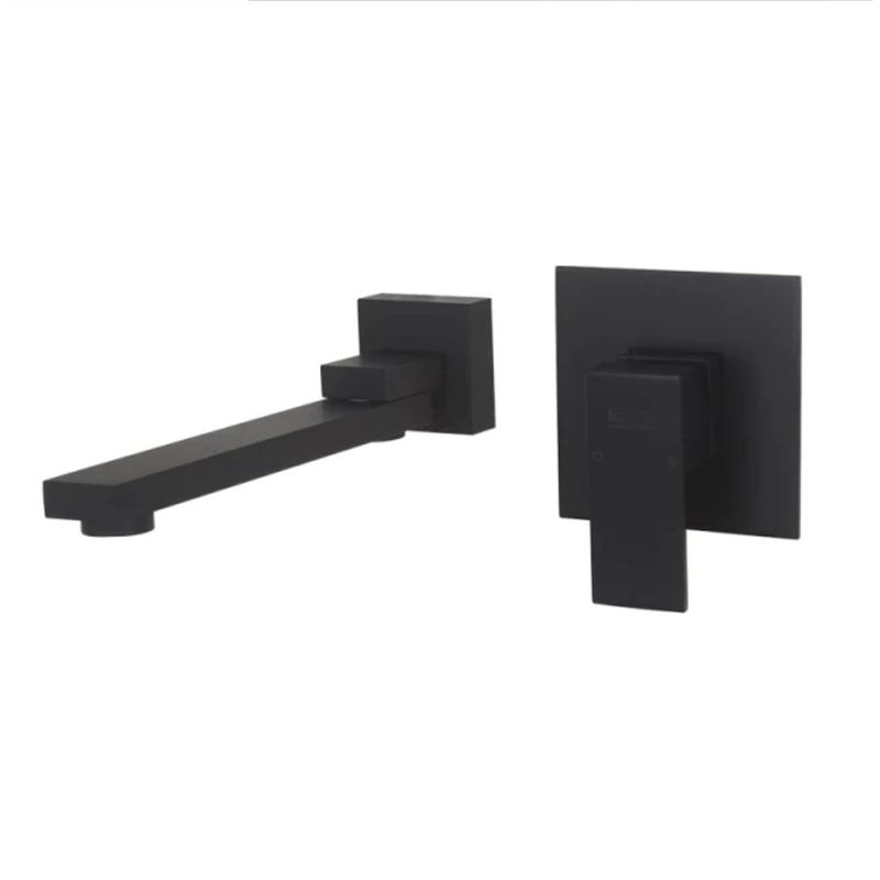 Casa si Gradina - Sanitare - Lavoar baie si accesorii - Baterii sanitare - Set baterie cada si baterie chiuveta, Blackswan, Tip M73, model negru mat, dimensiune 21.2 cm - Infinity.ro